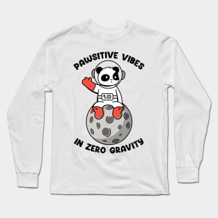 Pawsitive vibes in zero gravity Long Sleeve T-Shirt